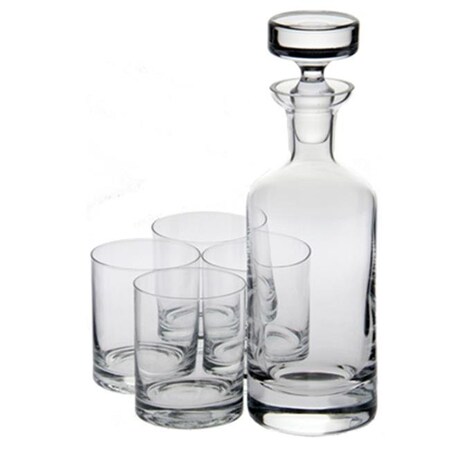 Ravenscroft Crystal Ravenscraft Crystal W6826 Crystal Wellington Double Old Fashioned Set- Set of 5 W6826